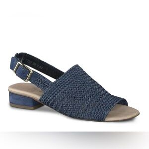Paul Green Helena Indigo Navy Blue Woven Sandals